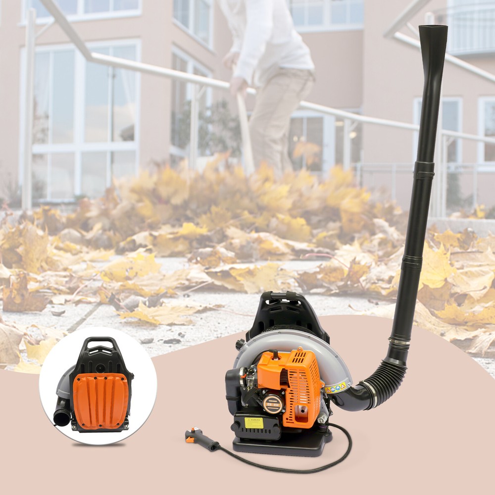 Upgraded 63CC 2-Stroke Backpack Leaf Blower, 4.3HP, 850CFM Powerful Performance