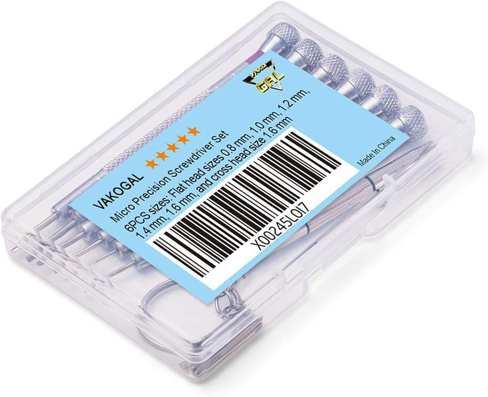 Premium 6PCS Micro Precision Screwdriver Set, 0.8-1.6Mm, Extra Replacement Bl...