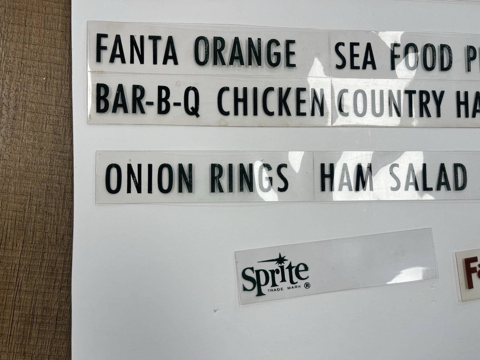 Original Coca-Cola Green 1950-60’s Menu Board Clear Pricing Numbers & Letters