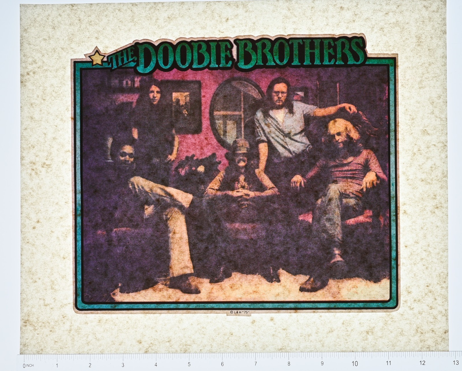 Original VINTAGE 1970s Heat Transfer | The Doobie Brothers Band - L&H '75