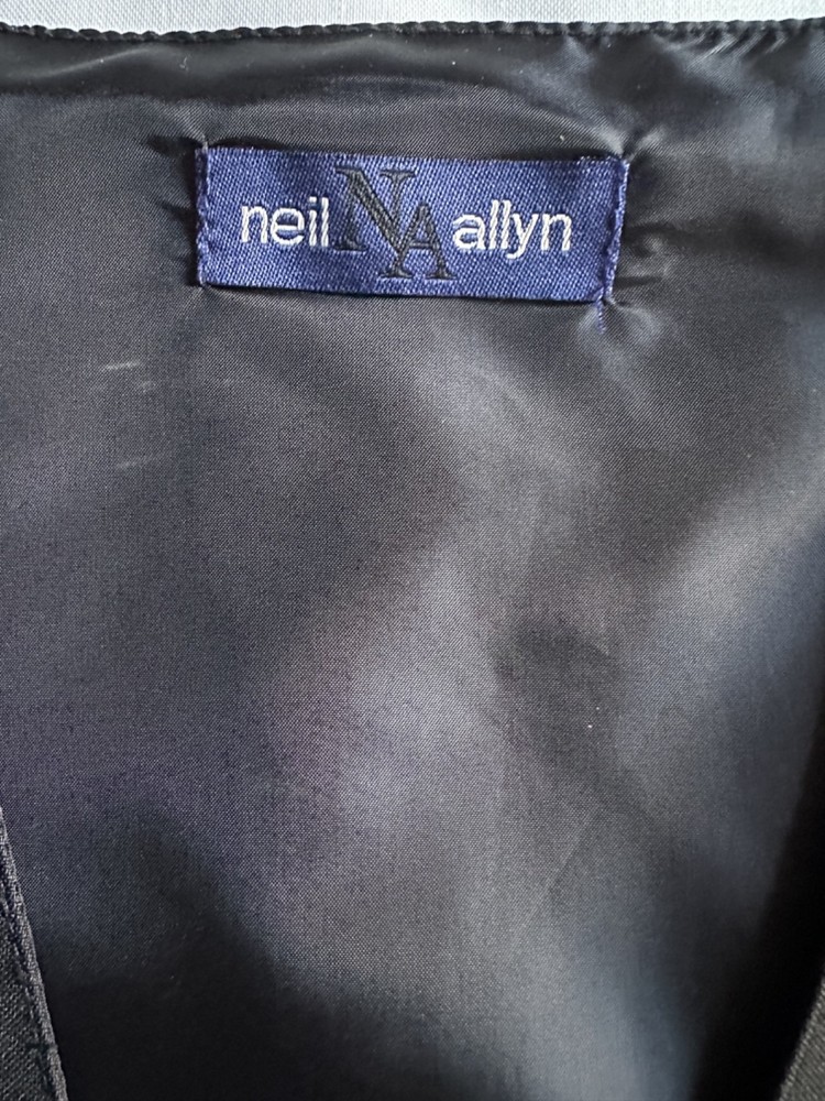 Black Comfort Poly Vest Size XL 5-Button Full Back Inside Pockets Poly Lined