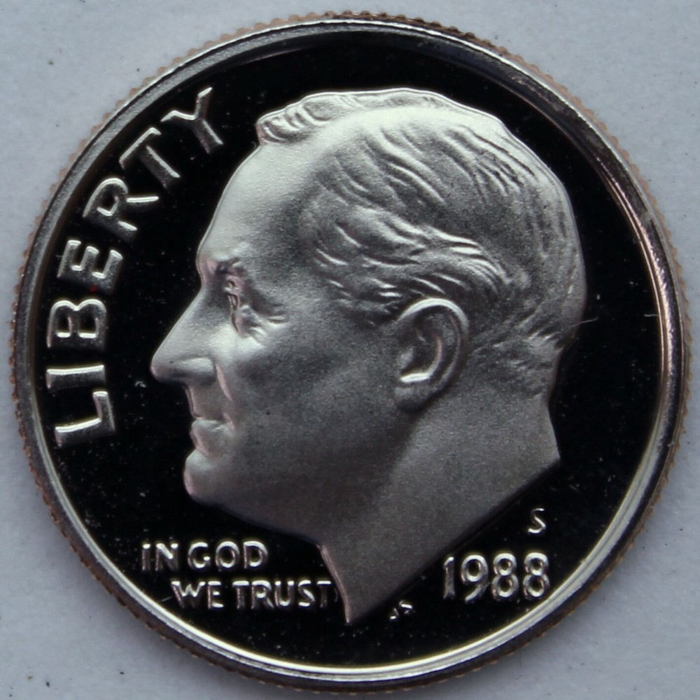 1988-S Proof Roosevelt Dime