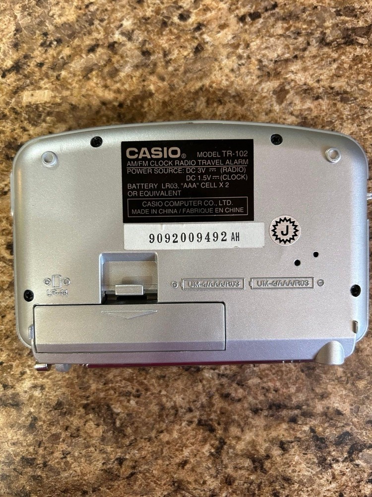 Casio TR102 Clock Radio WORKS!