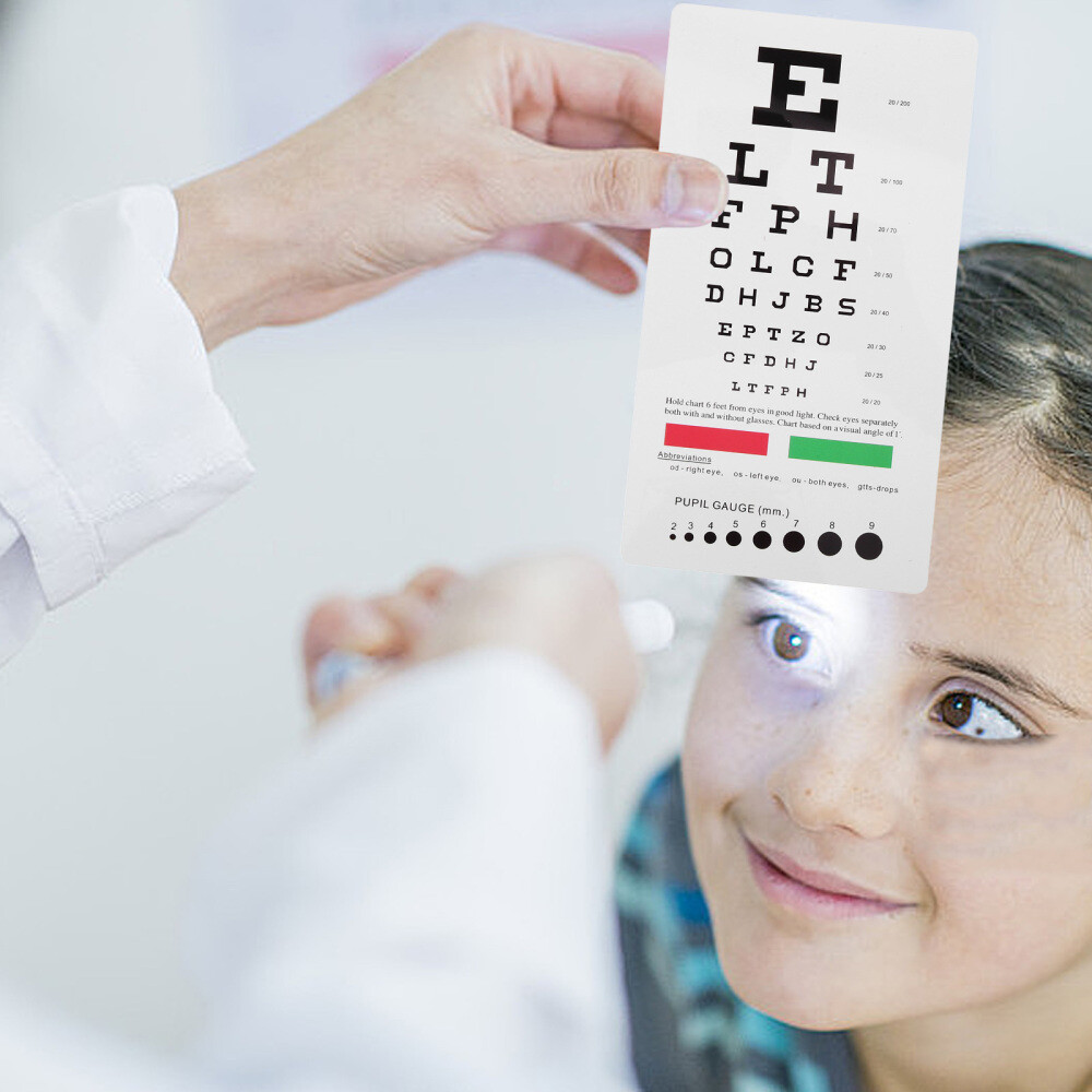 Plastic Eye Chart Vision Testing Eye Chart Portable Eye Chart Double Sided Eye