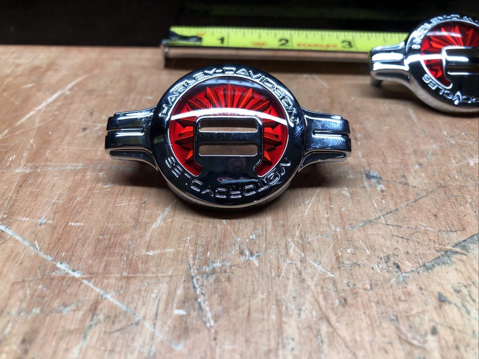 Quantity 2 OEM Harley Softail Heritage Red Concho Seat, Sissy Bar, Saddlebag NOS