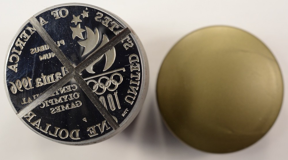 $1 1996-P Proof Torch Reverse Olympic Die Cancelled