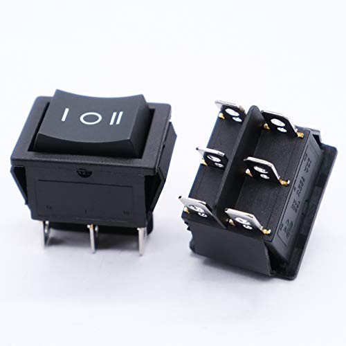 3pcs Momentary Rocker Switch Snap-in Toggle DPDT (ON)-Off-(ON) Power Switch 6