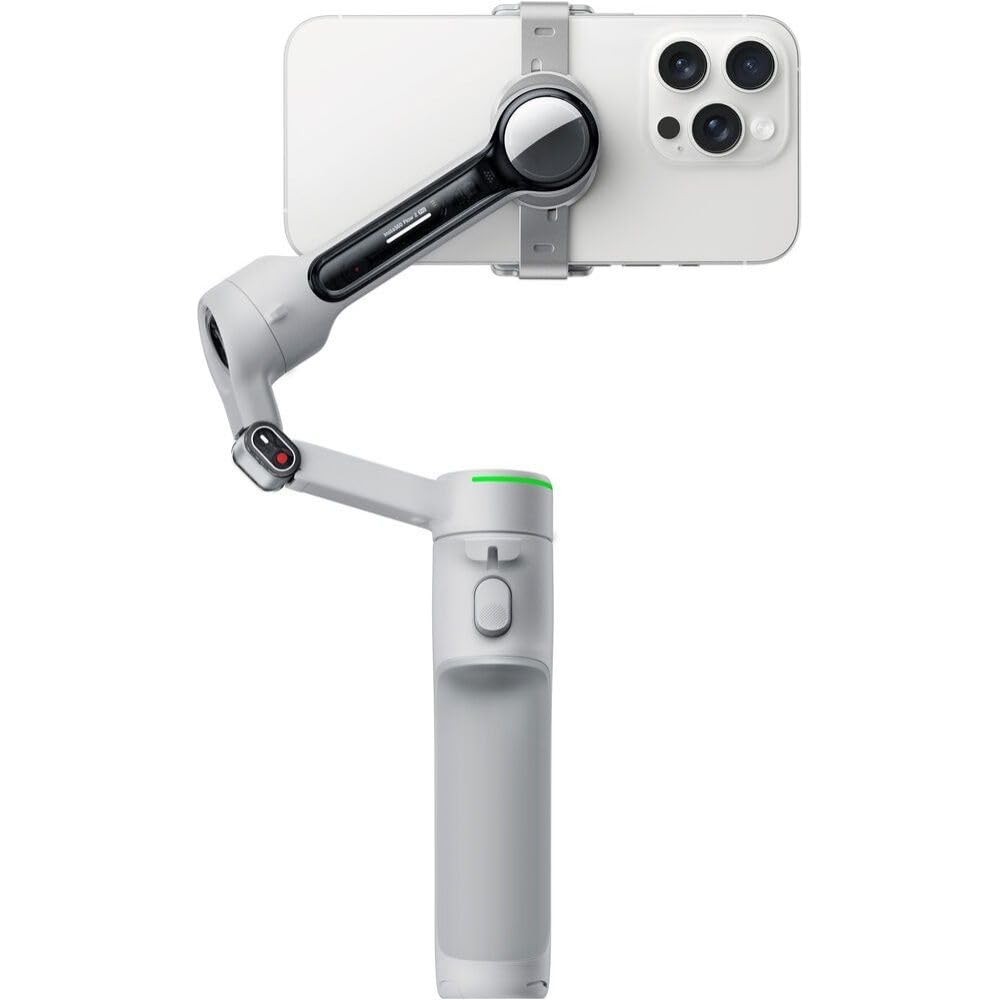 Insta360 Flow 2 Pro3-Axis AI-Powered Smartphone Gimbal Creator Bundle-Stone Gray