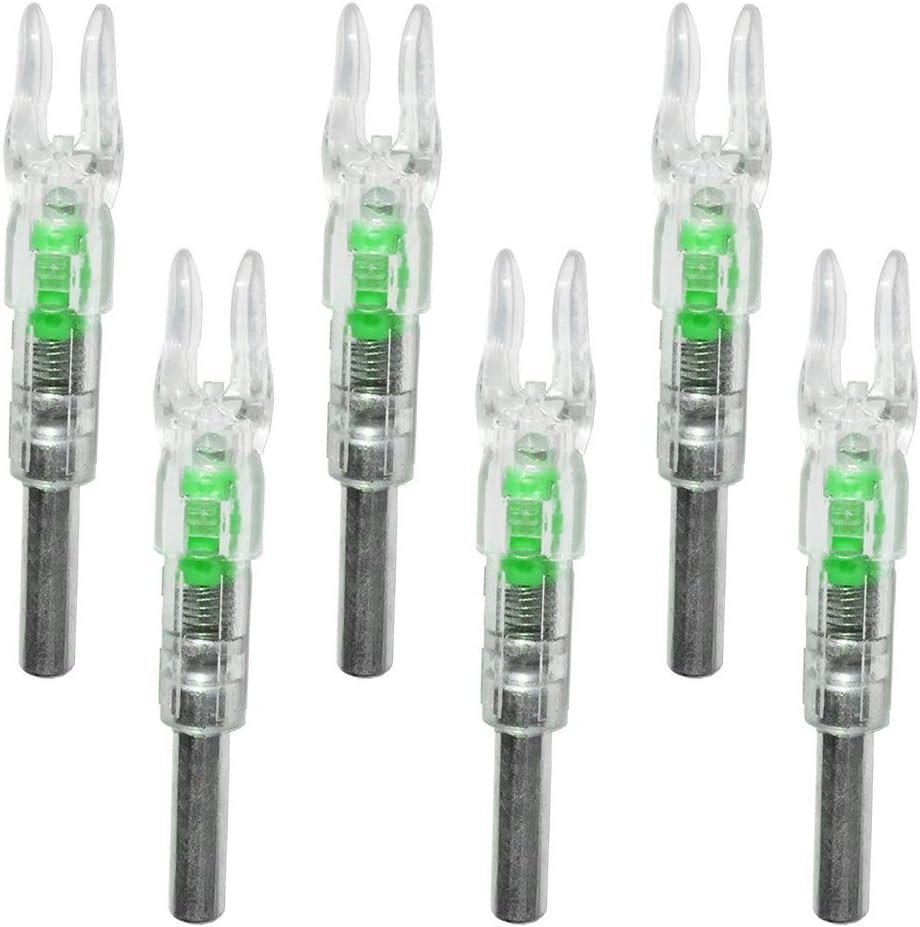 Lighted Nock for Arrows - .244 Diameter - 6-Pack with Automatic Activation