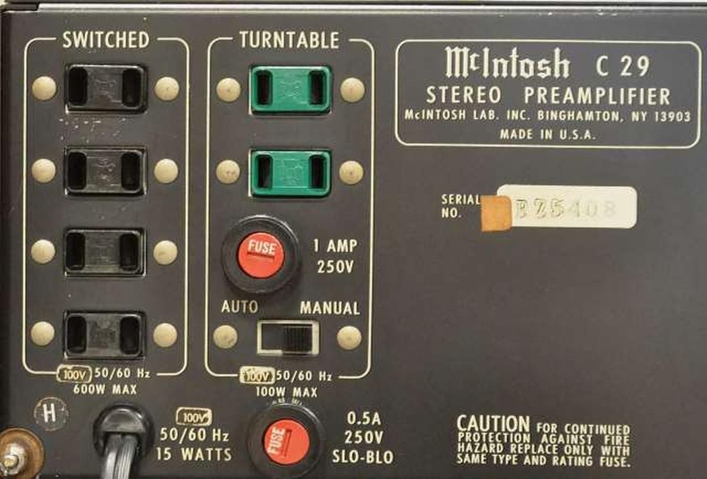 McIntosh C29 Solid State Stereo Preamplifier Serviced Tested Working