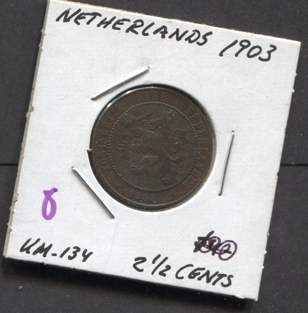 1903- Netherlands-2 1/2 Cents