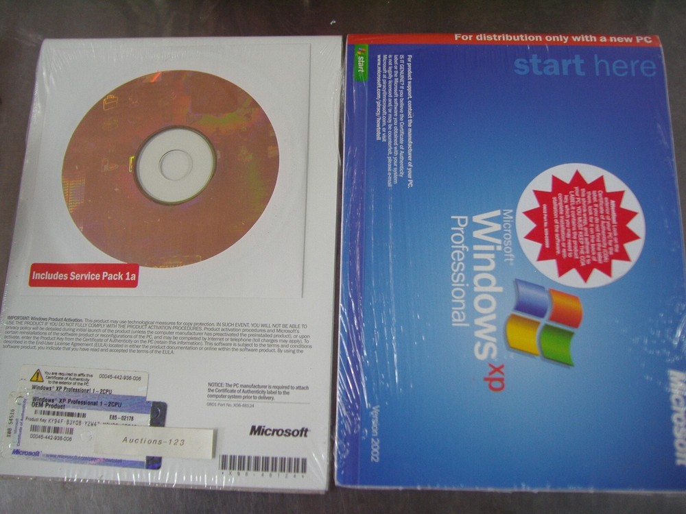 MICROSOFT WINDOWS XP PROFESSIONAL FULL OPERATING SYSTEM MS WIN PRO =NEW SEALED=