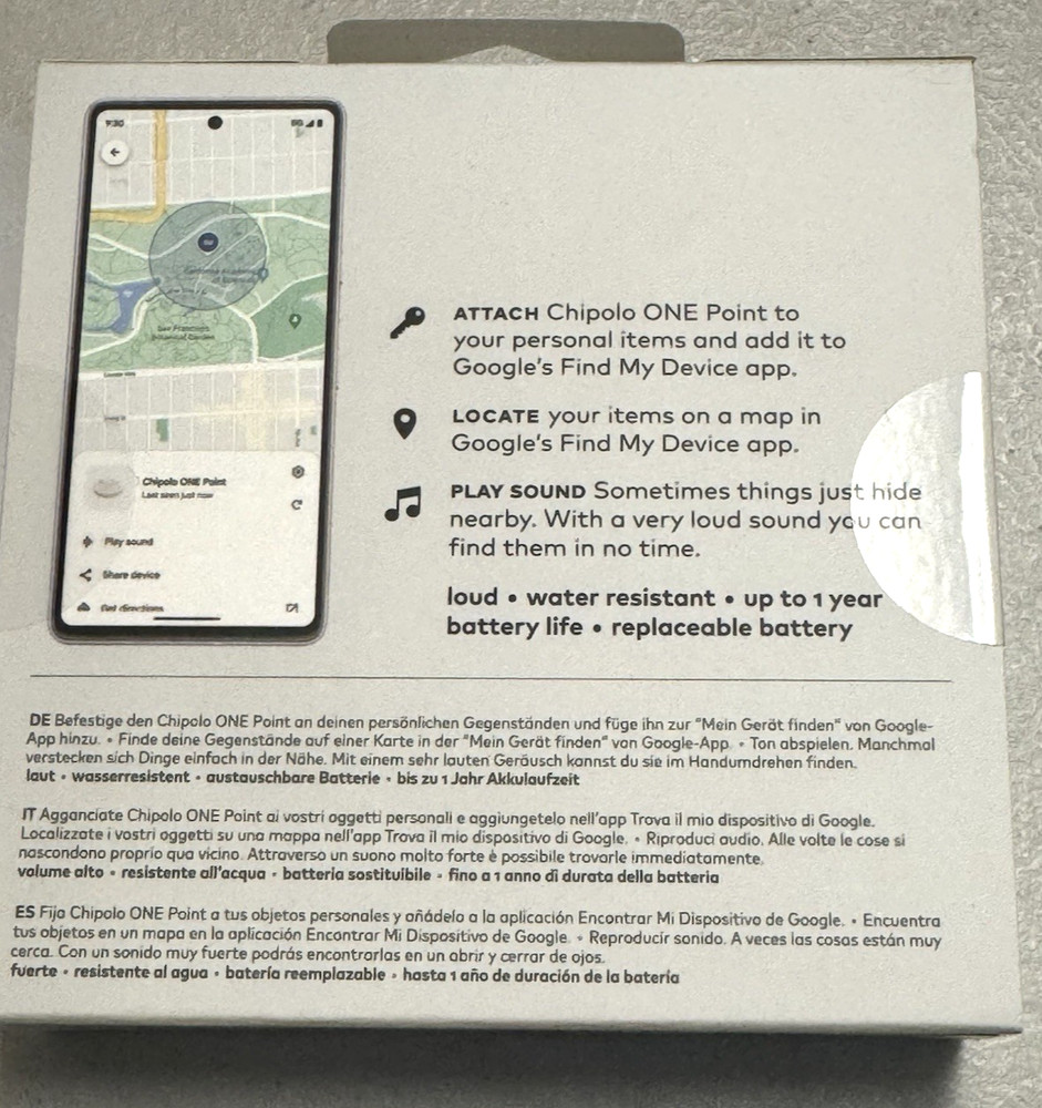 New Chipolo One Point Item Finder White for Android Devices