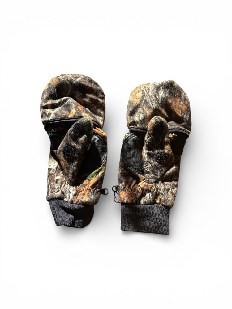 Real tree Camo Mitten Gloves