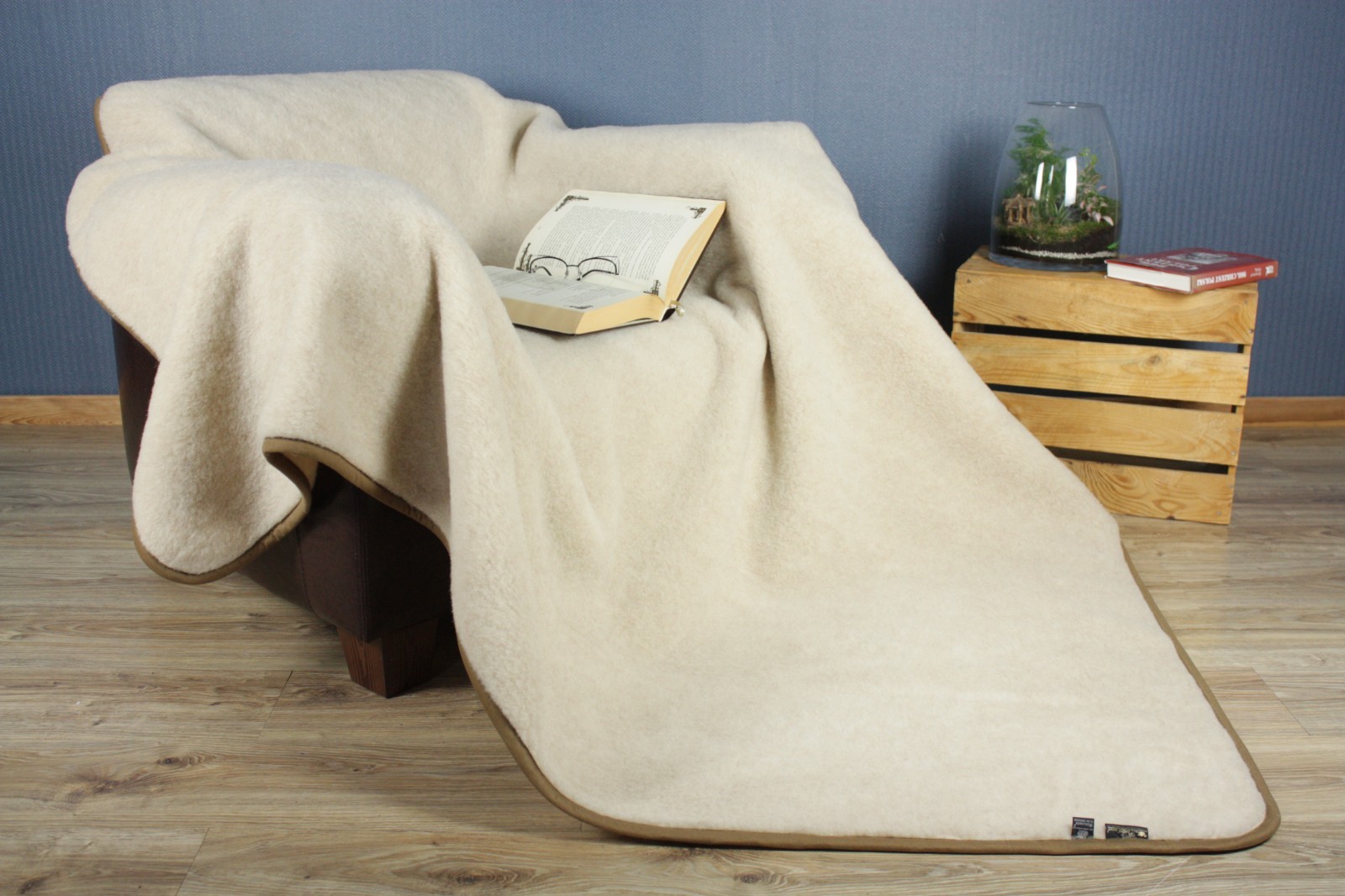 Merino Wool Blanket All sizes WOOLMARK 100% Natural throw