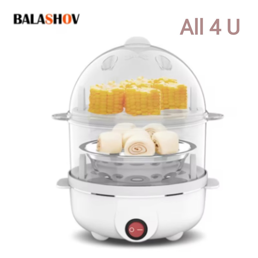 Breakfast Machine- 220V Multifunctional Electric Boiler Double Layers Egg Cooker