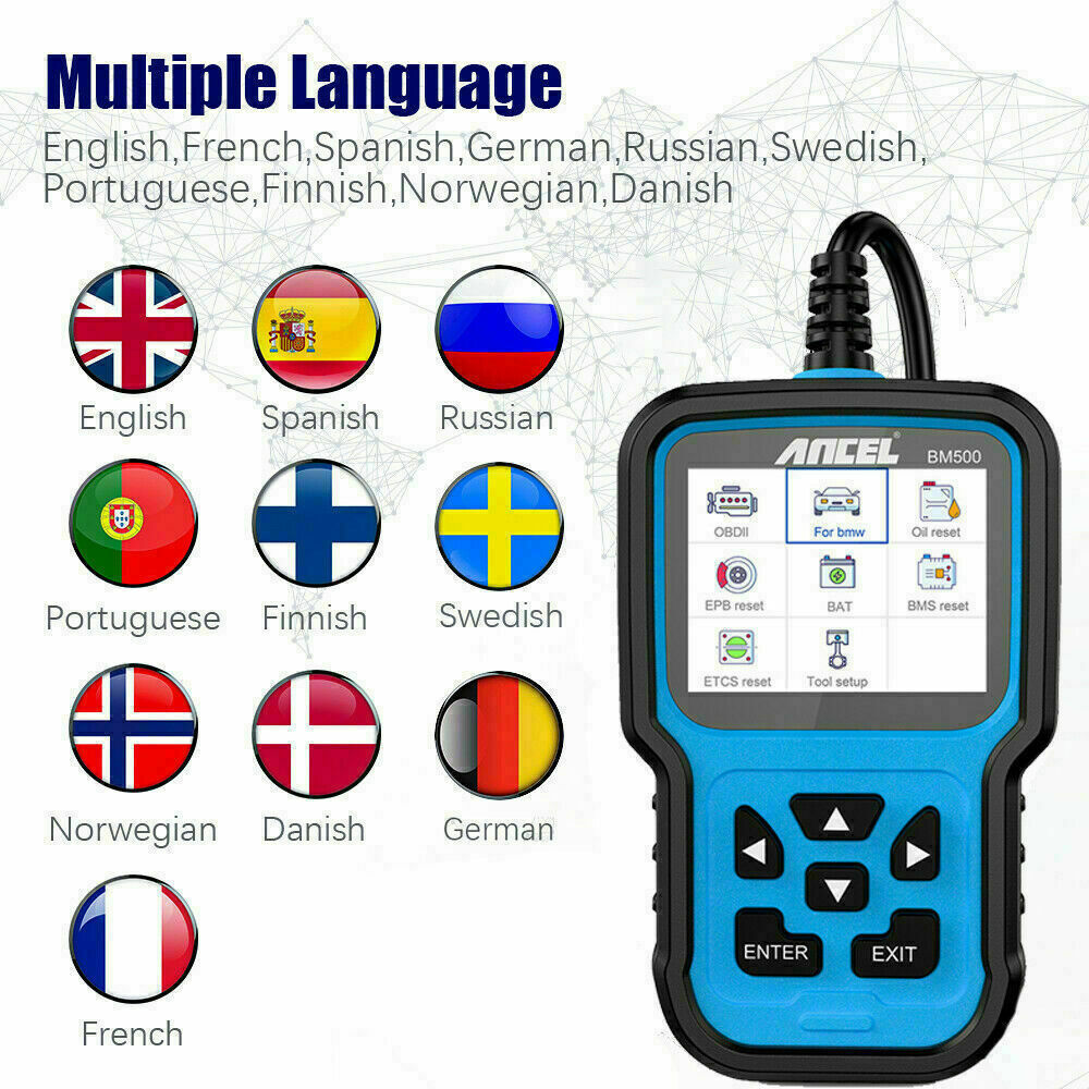ANCEL BM500 All System OBD2 Scanner Code Reader for BMW Mini Car Diagnostic Scan