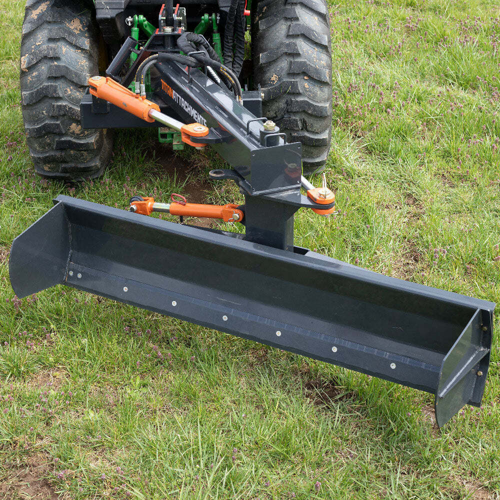 Titan Attachments 3 Point Hydraulic 6-Way 93" Rear Blade, Fits Cat 1 & 2 Tractor