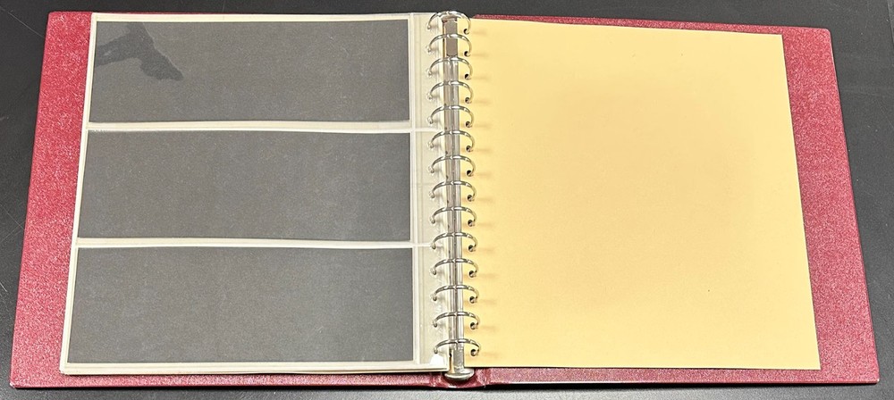 Vintage, Unused Safe Stamp Album w/ Pages, No Stamps - Red