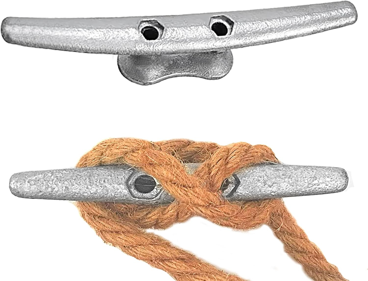 Dock Cleats 6 Inch Galvanized Boat Cleats Cast Iron Marine Grade Rope Cleat for