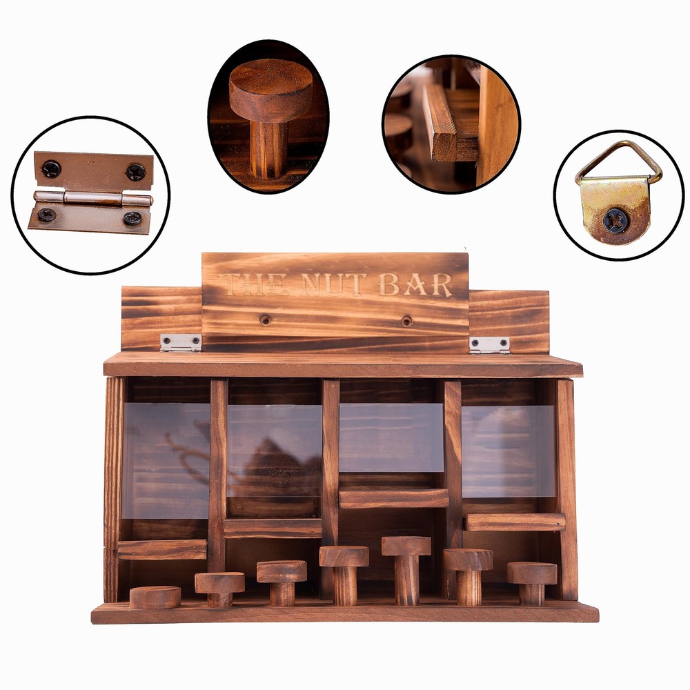 Squirrel Feeder Table Wooden Squirrel Picnic Table Feeder Durable Squirrel Feede
