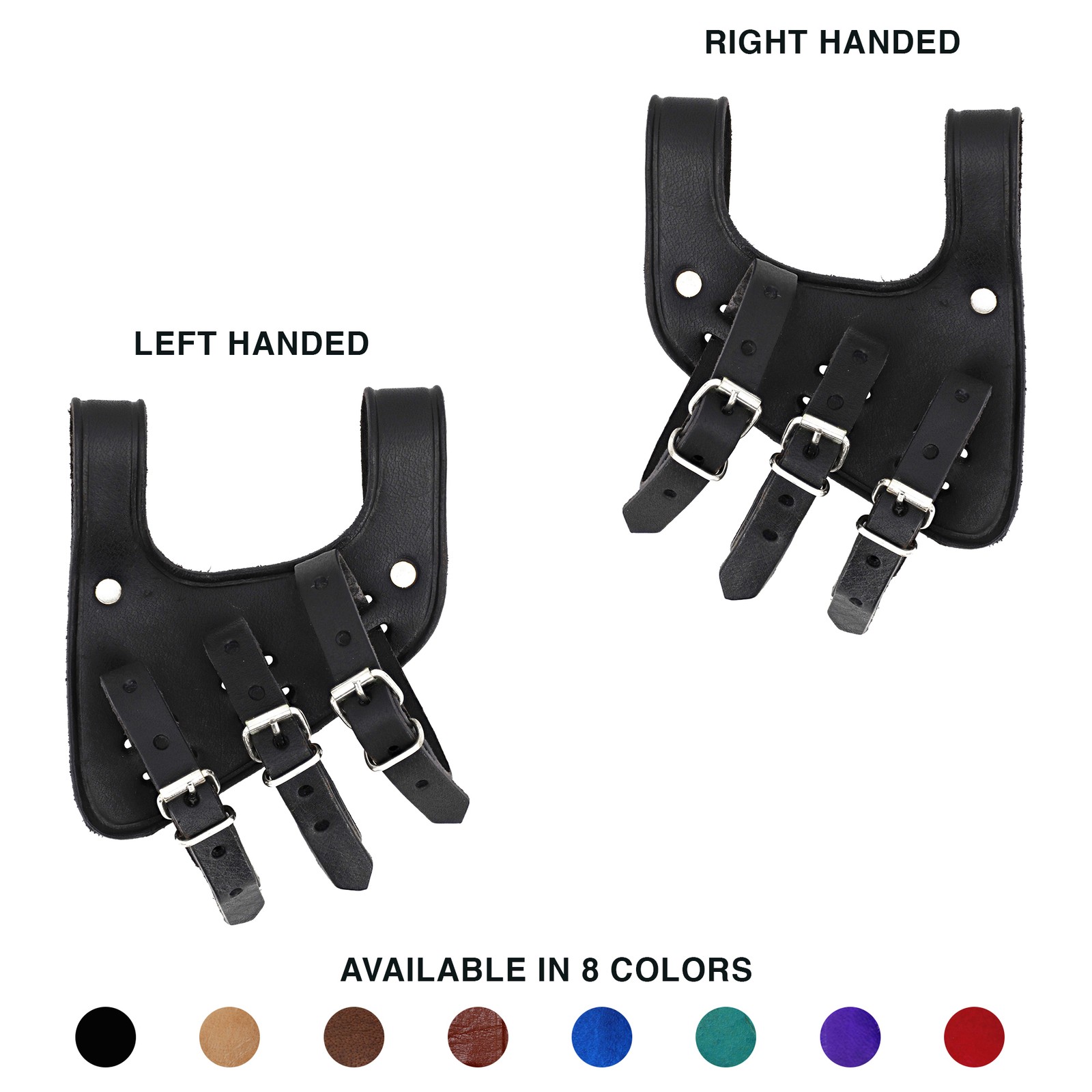 Medieval Functional Ace Dueler 3-Strap Genuine Leather Sword Frog Adjustable L/R