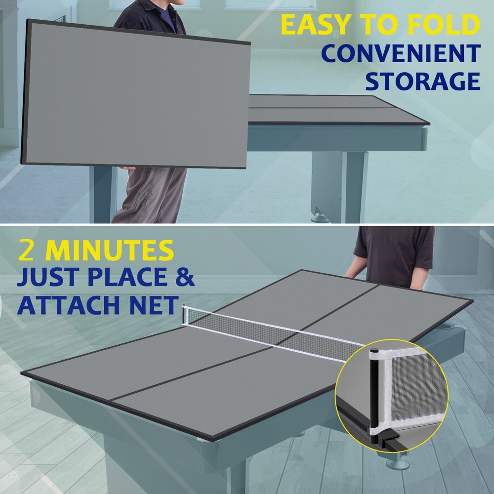 Ping Pong/ Table Tennis Conversion Top 7'X4' Foldable Ping Pong Table Topper