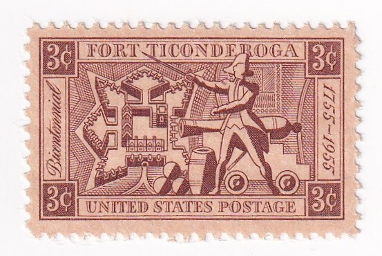STAMP US SCOTT 1071 "Plan of Ft. Ticonderoga"  3 CENT 1955 MNH
