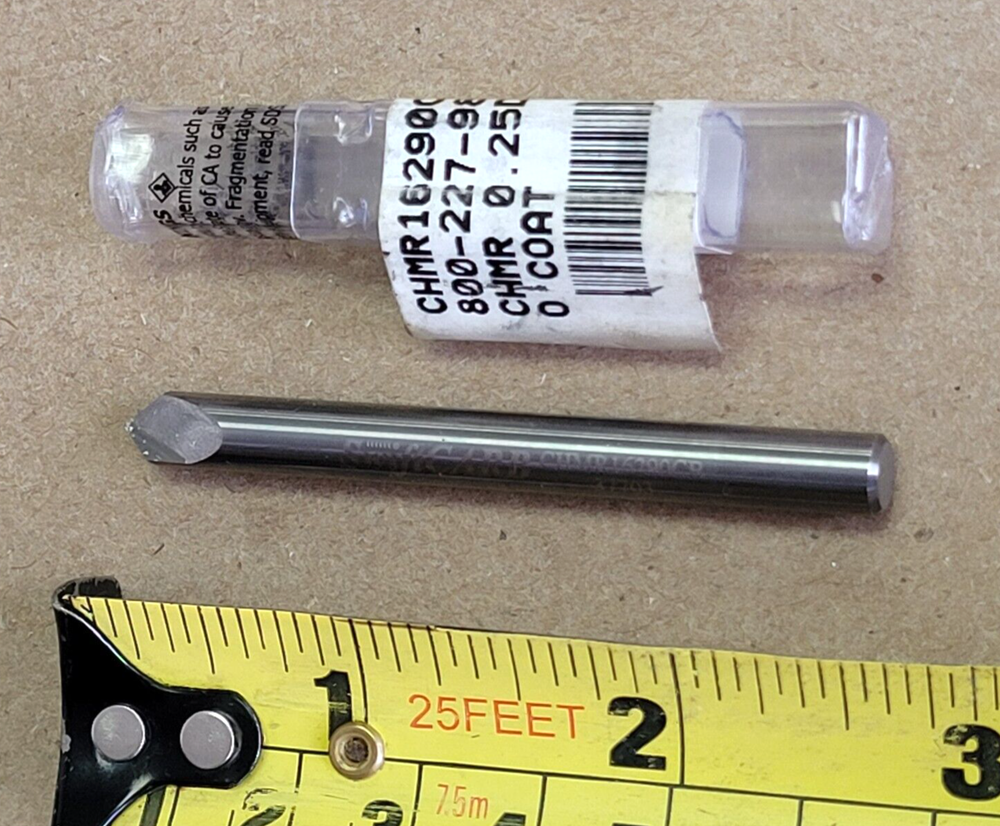 SWIFTCARB CHMR16290CB CHAMFER MILL, 2FLUTE 2.5" OAL