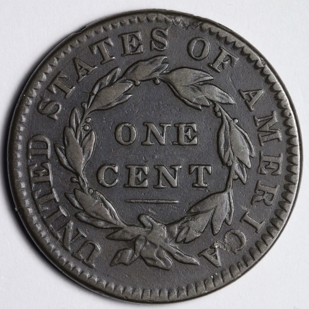 1833 Coronet Head Large Cent VF E122 AWEF