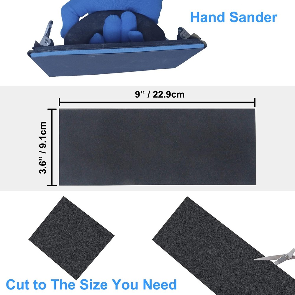 20PCS Sandpaper Variety Pack Wet Dry Assorted Grits 9"x3.6" Sheets