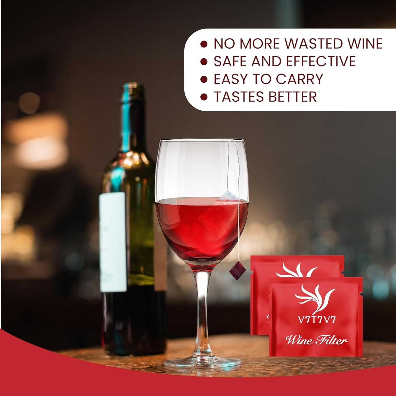 18 Pack Wine Filters, Purifier To Remove Sulfite And Histamine, 18 Packs