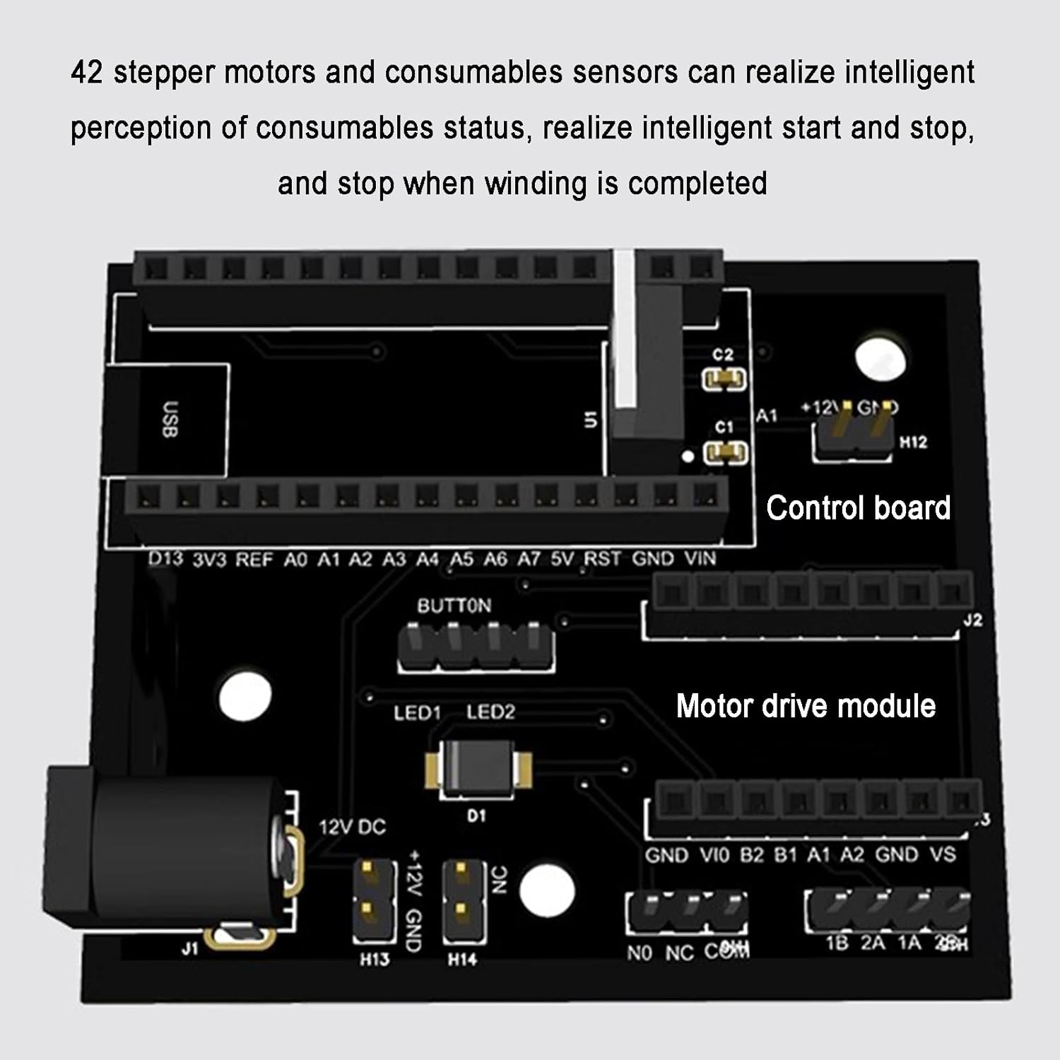 3D Industrial Filament Respooler Electric Spool Rewinder 1KG - Pre-Assembled US