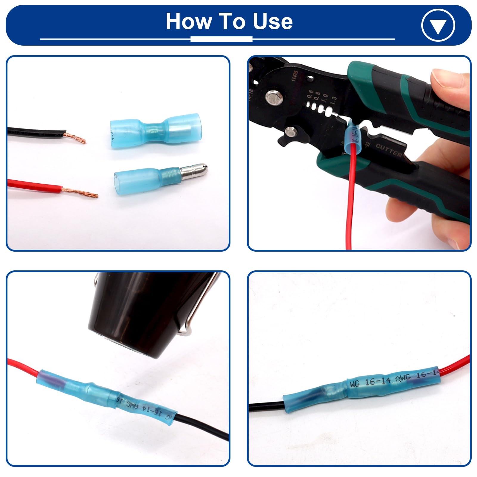 110Pcs Heat Shrink Bullet Wire Heat shrink style 111PCS Bullet Connectors