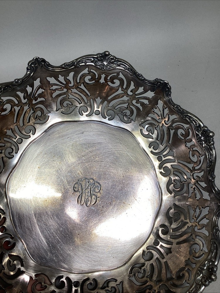 Reed & Barton Silverplate Pierced Footed Fruit Bowl #4865