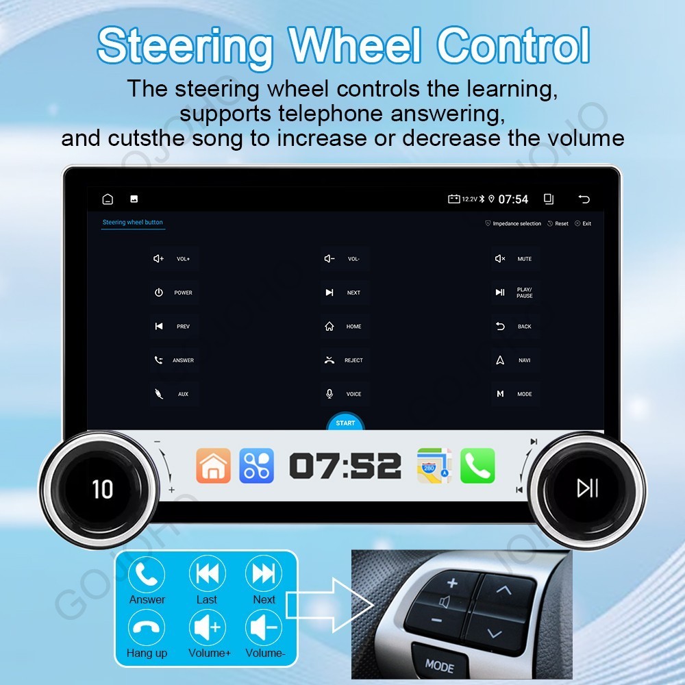 CarPlay 4+64GB For Toyota Sienna 2004-2010 Android 13 Car Stereo Radio Navi GPS