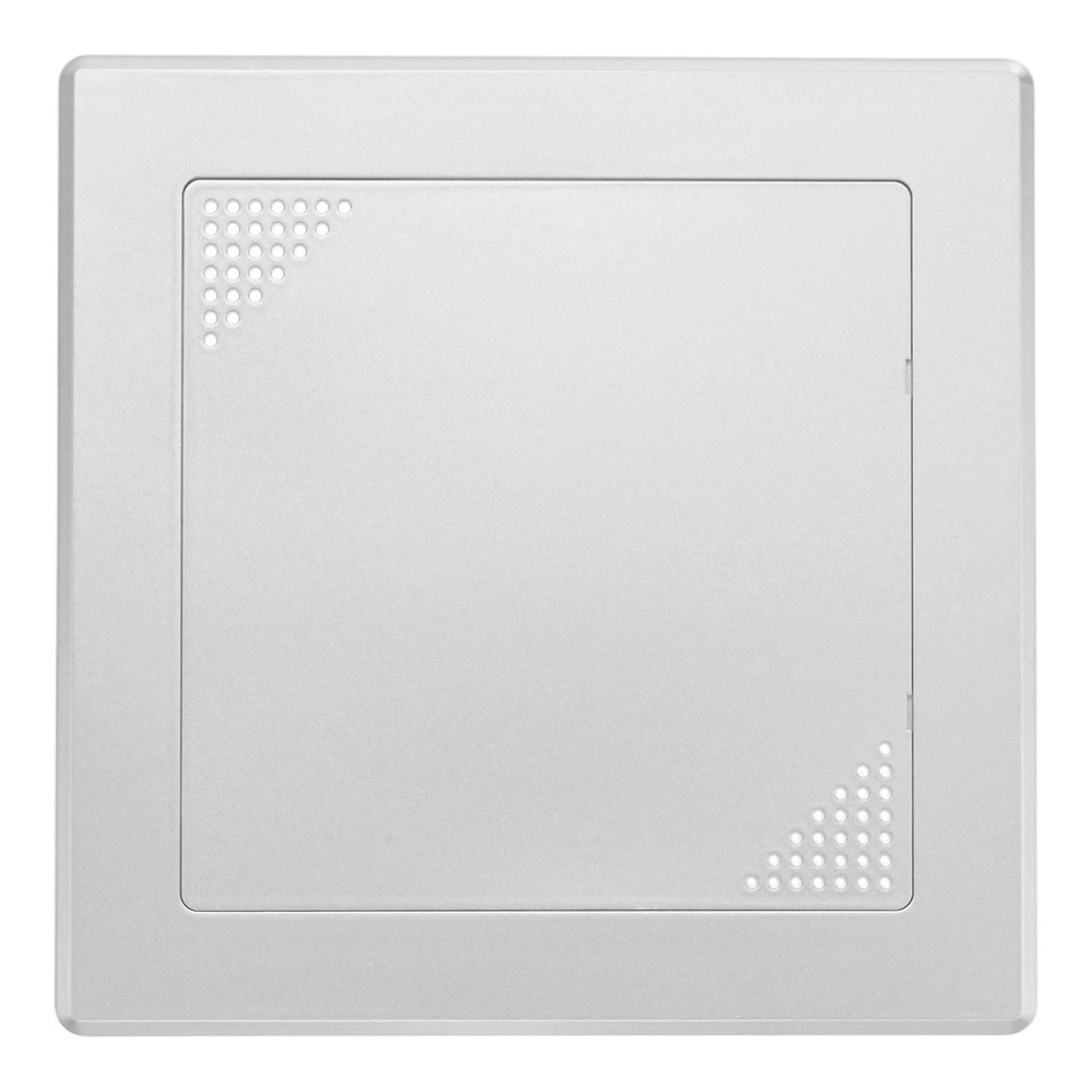 1-Pack Access Panel for Drywall, 6x6" Plastic [Silver Tone, Vented Square]