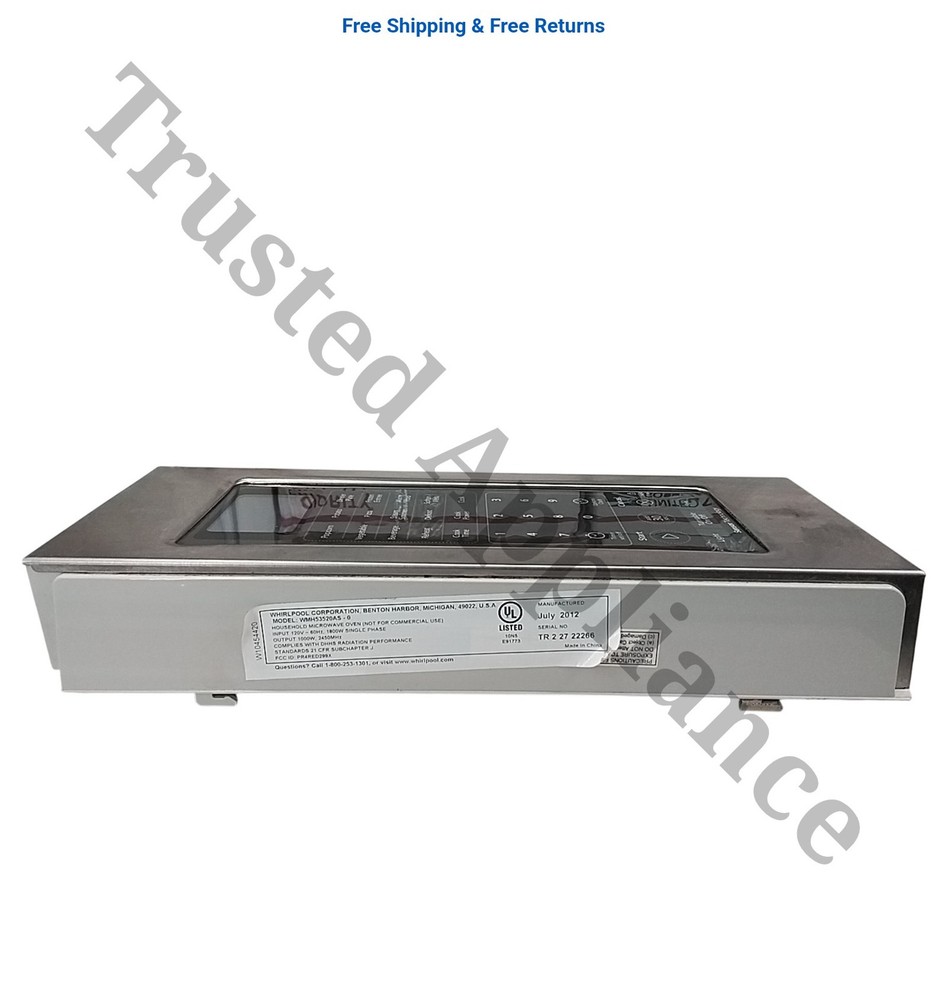 Whirlpool Microwave Control Panel Console W10444525