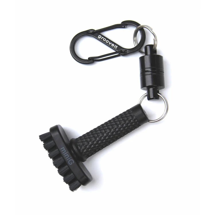 New Grooveit Golf Mini G Cleaning Brush Black