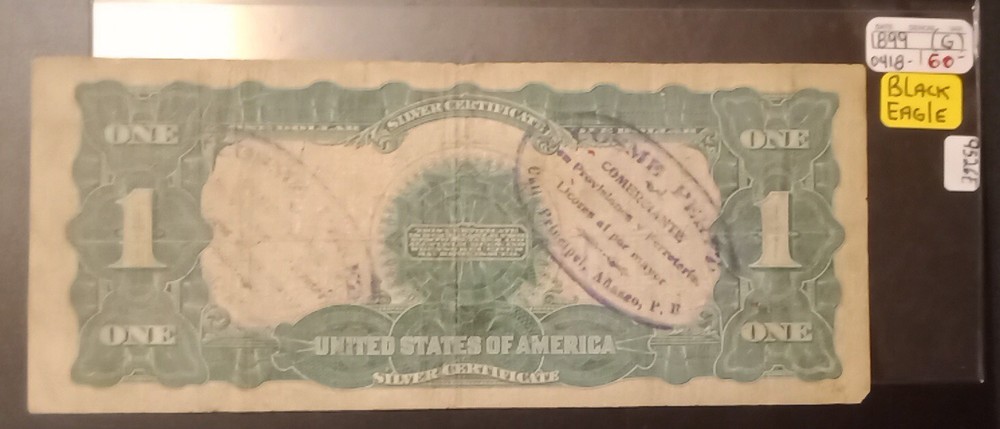 1899 black eagle silver certificate