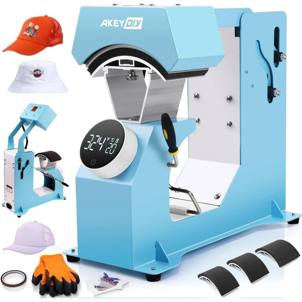 Automatic Release&Press Knob-Style Digital Control Panel, DIY Sublimation Caps$$