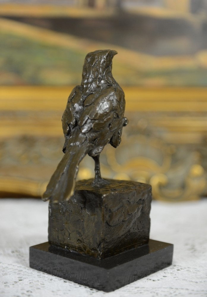 SIGNED MILO, BRONZE STATUE SCULPTURE BIRD STATUE