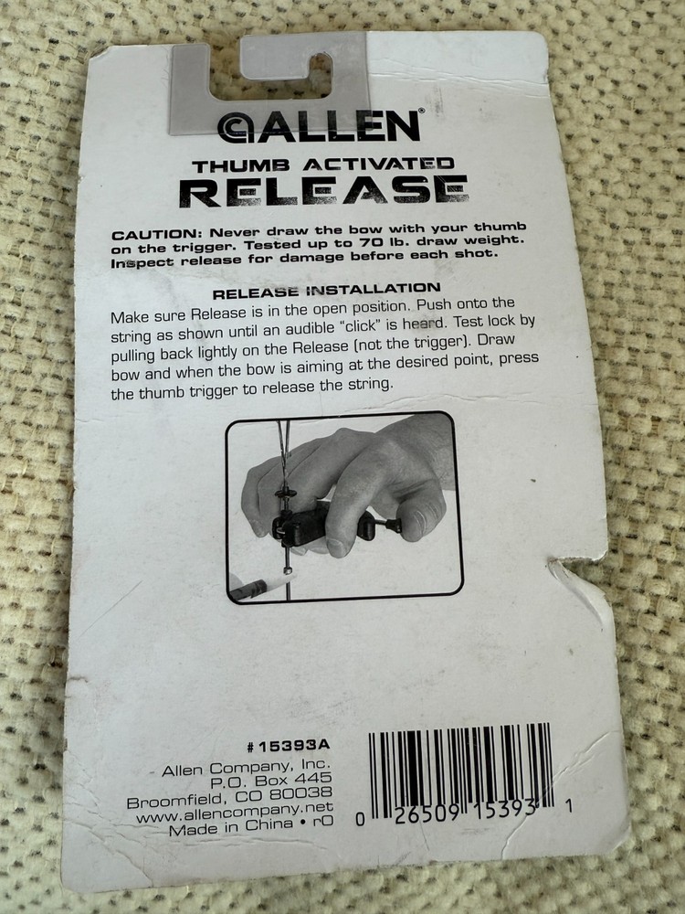 Allen Thumb Activated Release 15393A