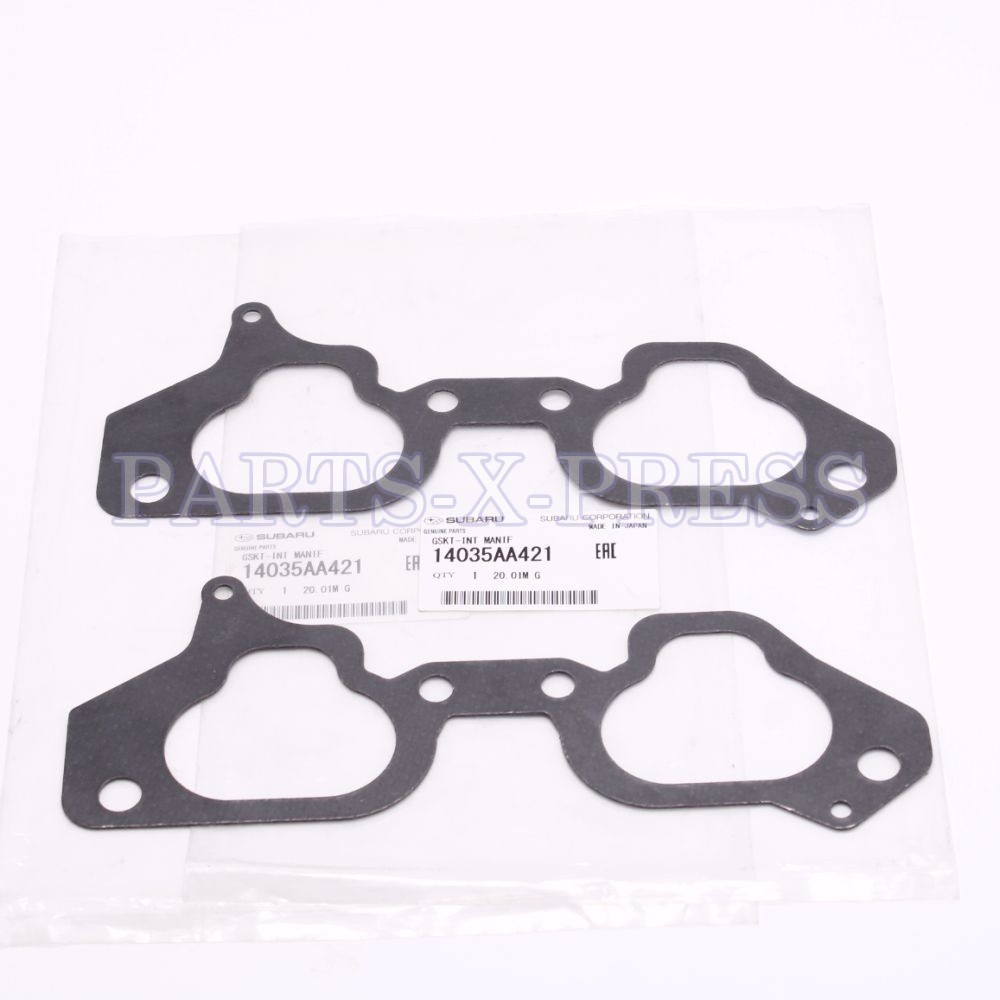 NEW GENUINE OEM SUBARU SET OF TWO 14035AA421 INTAKE MANIFOLD GASKETS BAJA LEGACY