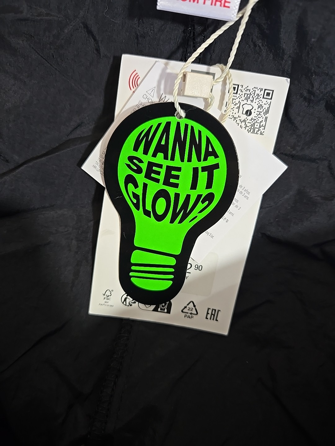 Zara Glow in the Dark Skeleton Zip Up Costume, New