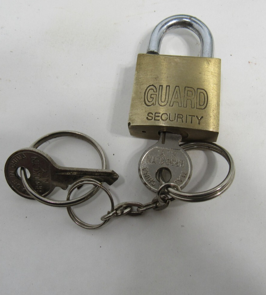 Guard Security Solid Brass Padlock With 1" Standard Shackle