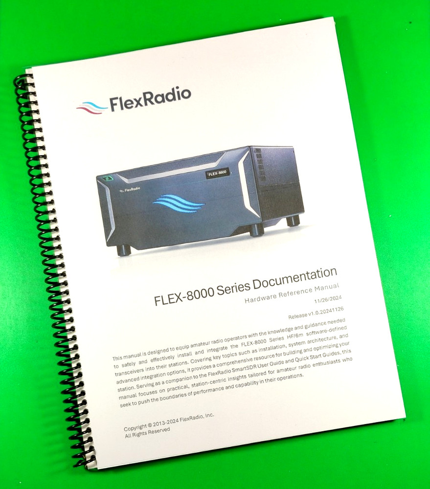 Hardware Reference  Manual for FlexRadio Flex-8000 V1.0,  182 Pages