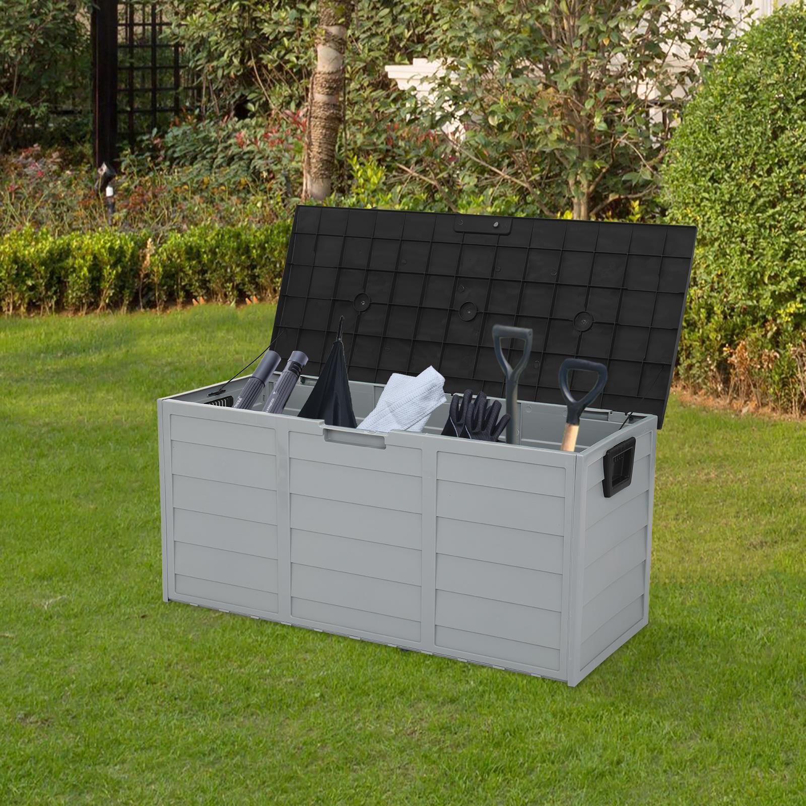 Outdoor Storage Deck Box Large Chest Bin Patio Garden 75-Gal Container