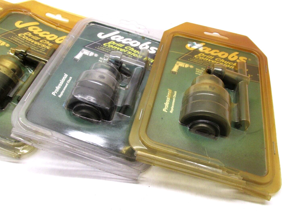 NEW! 4 JACOBS 1/2" DRILL CHUCK CONVERSION KITS w/ 1/2"-20 THREADED MOUNT - #1056