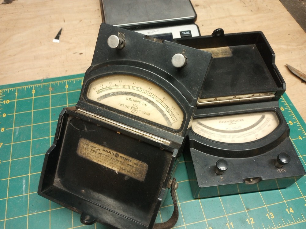 2 Vintage Ge Test Meters